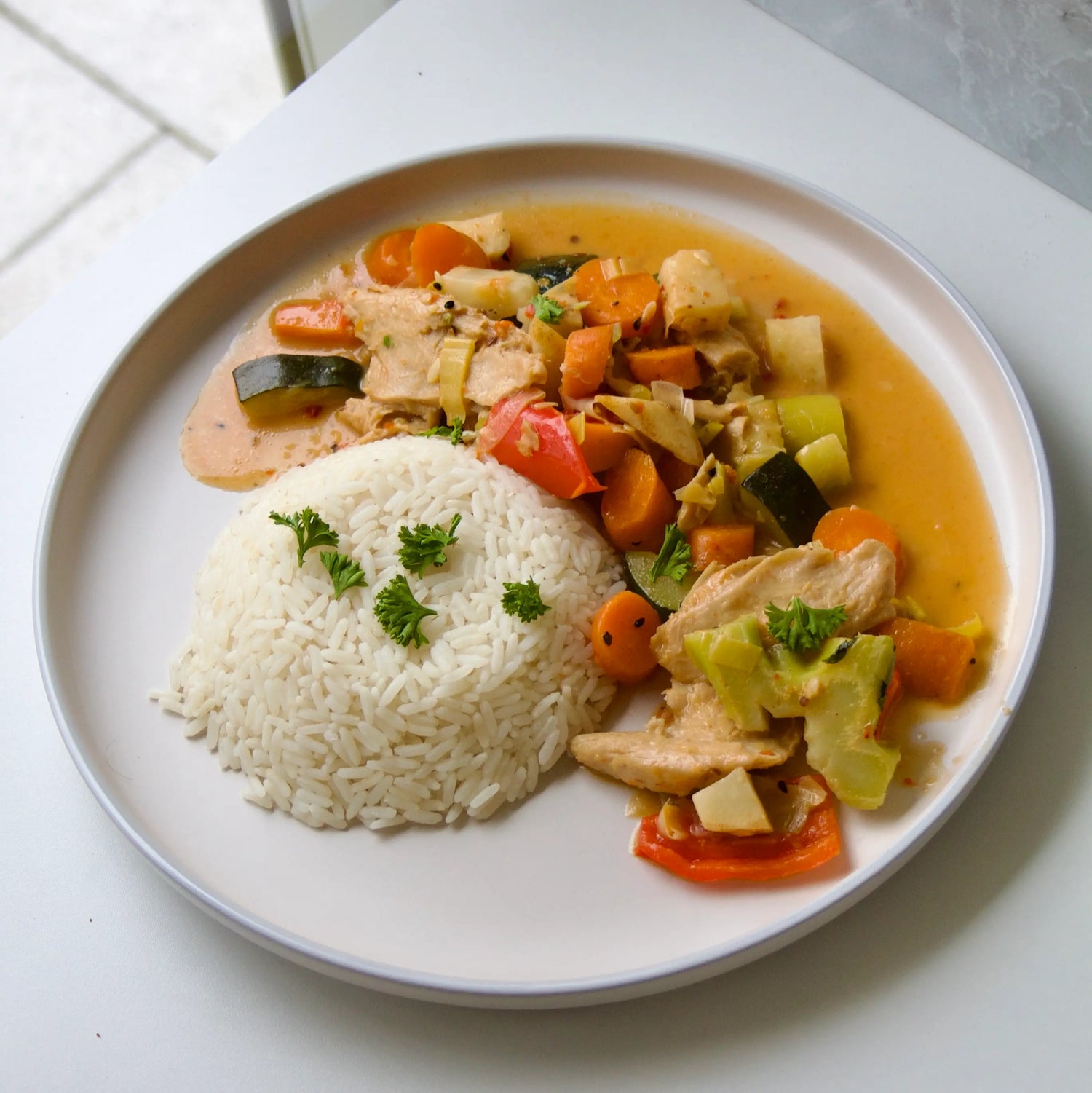 Klassisches Curry mit Reis