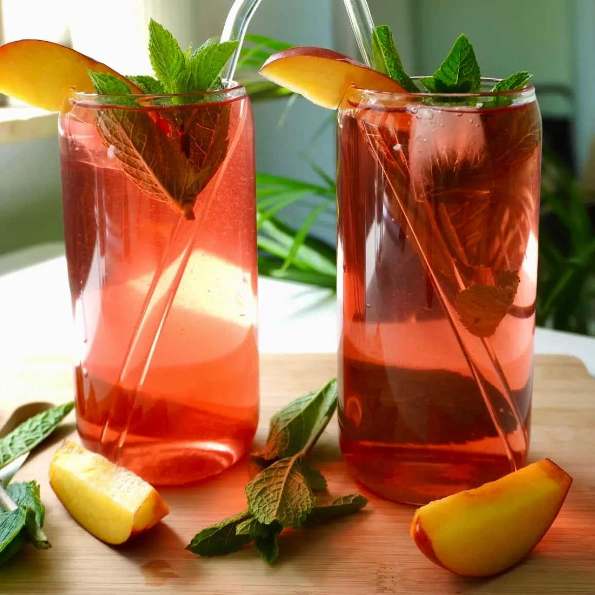 Peachy Sunset Mocktail