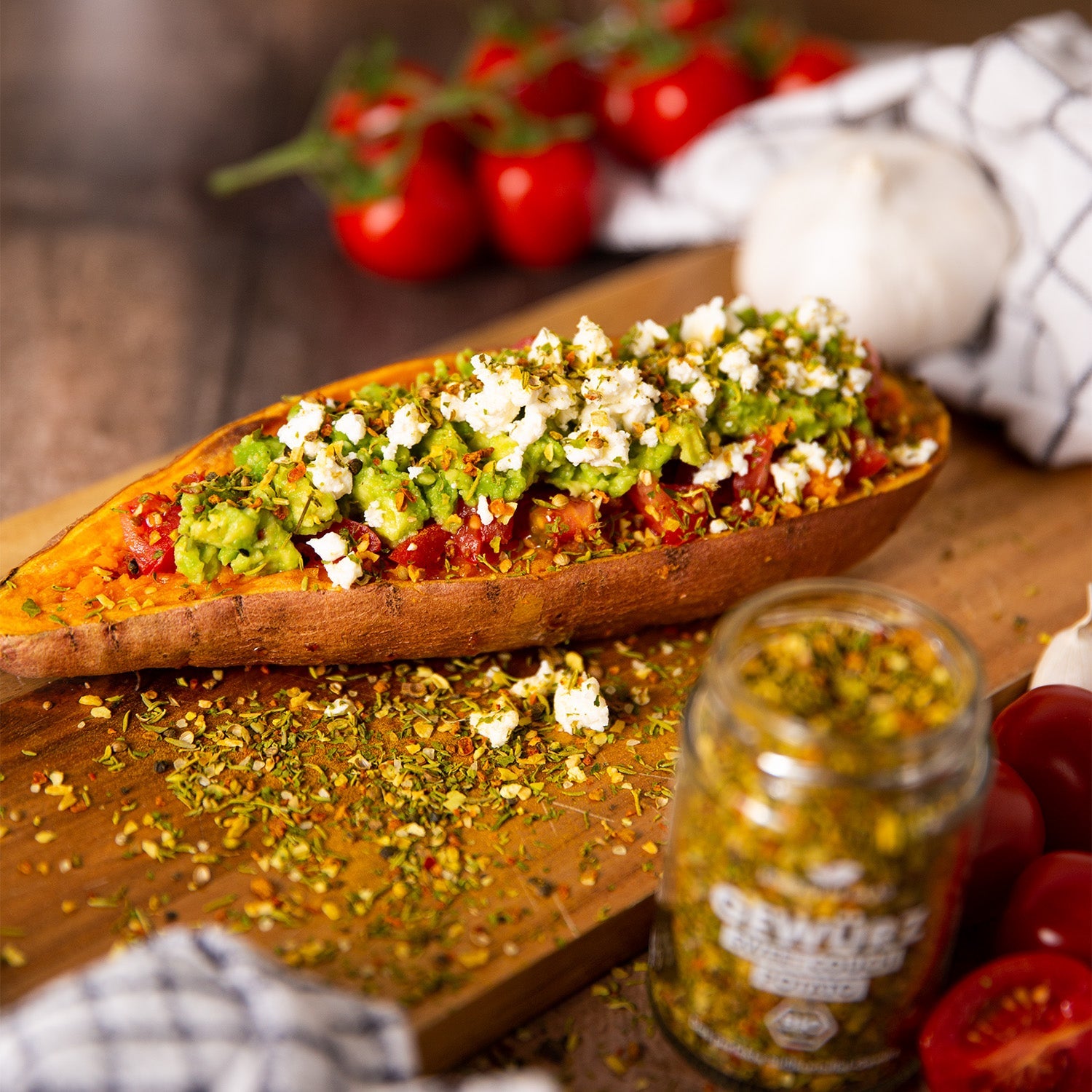 Gefüllte Süßkartoffel