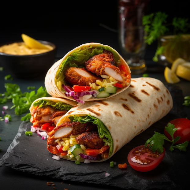 Tandoori kip wrap