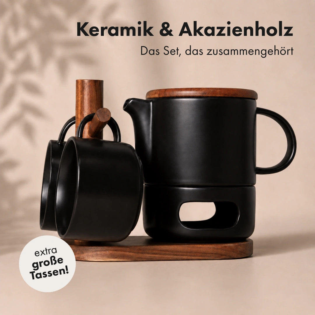 Tea Advent Calendar with Ceramic Teapot Set
