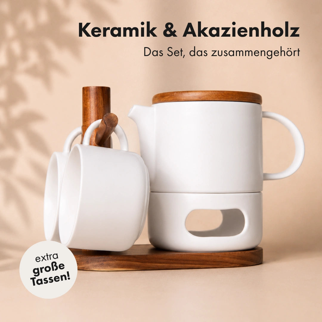 Tea Advent Calendar with Ceramic Teapot Set
