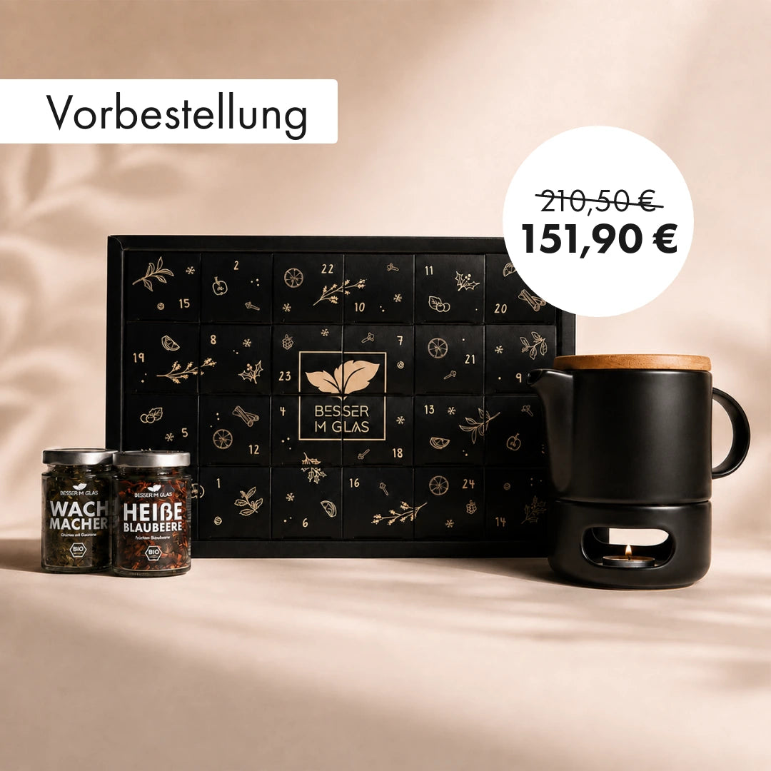 Tea Advent Calendar with Ceramic Teapot Set