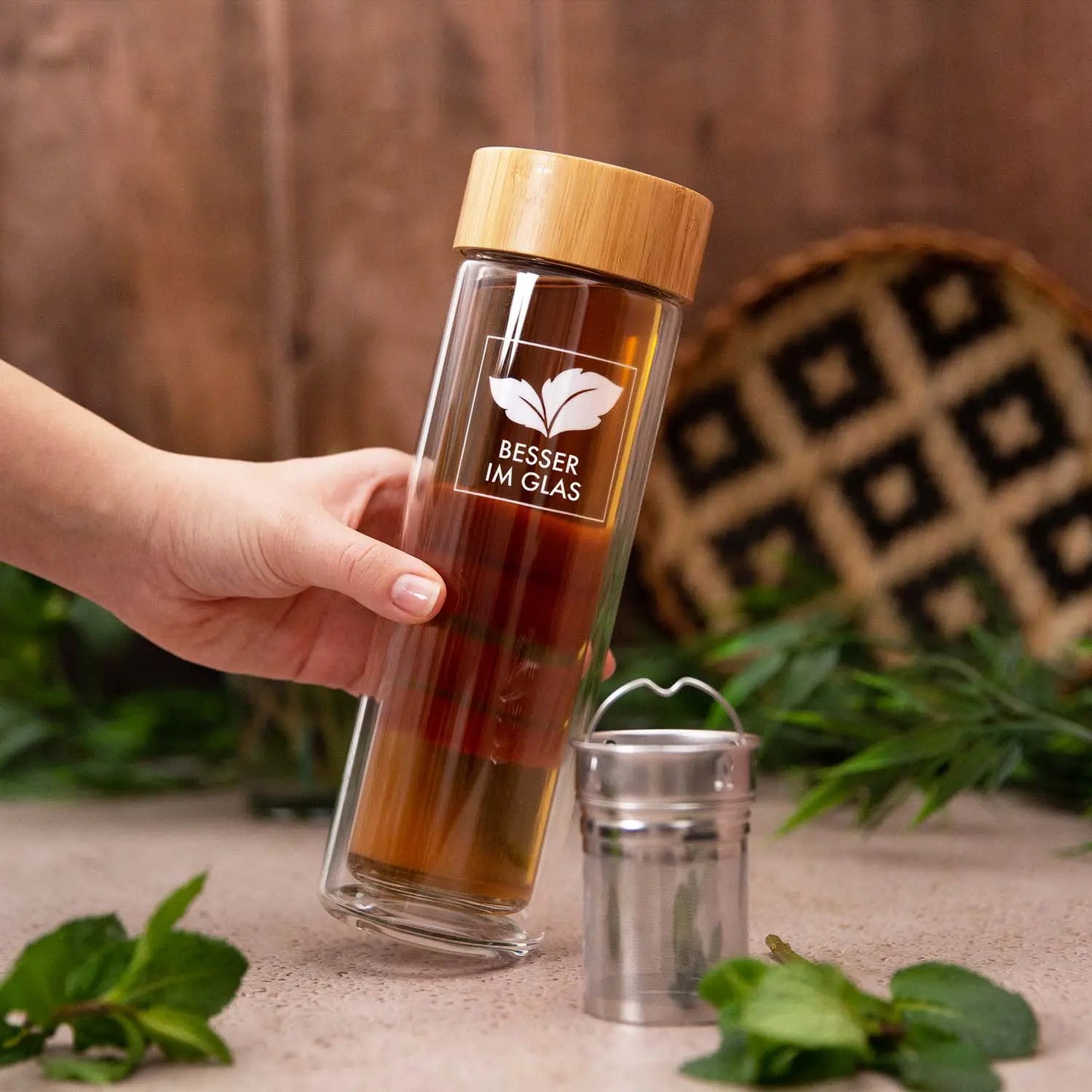Eistee Set mit Glasflasche