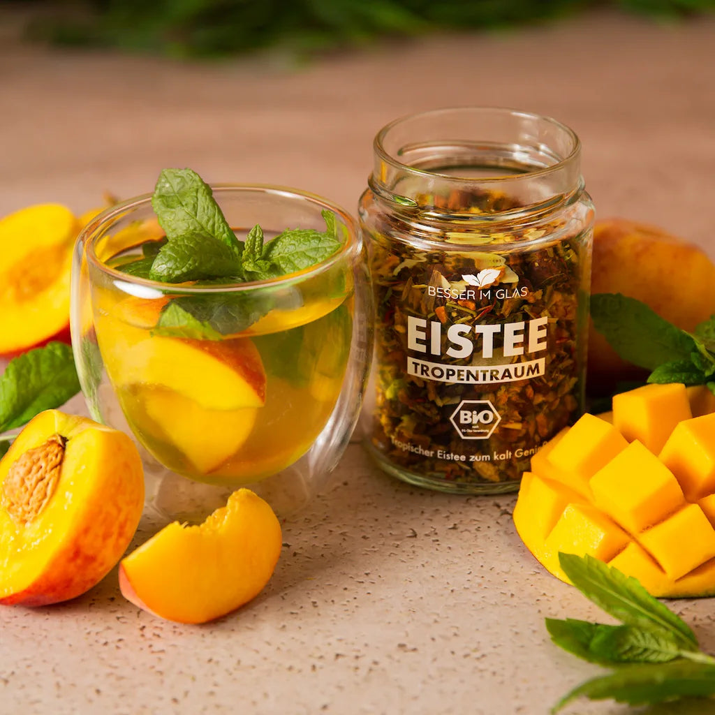 Fruity Eistee Set mit Flasche