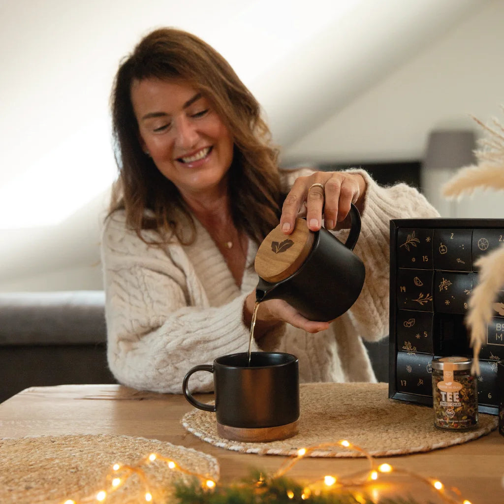 Keramik Teekanne (500ml) mit Tasse