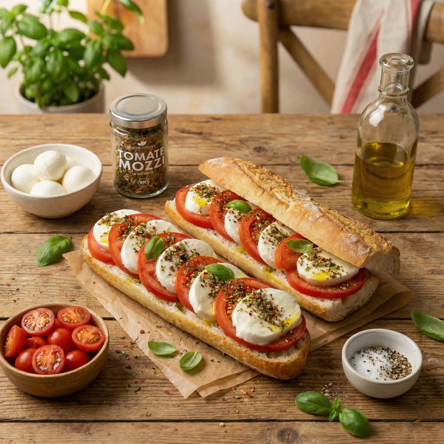 Tomato and Mozzarella Baguette