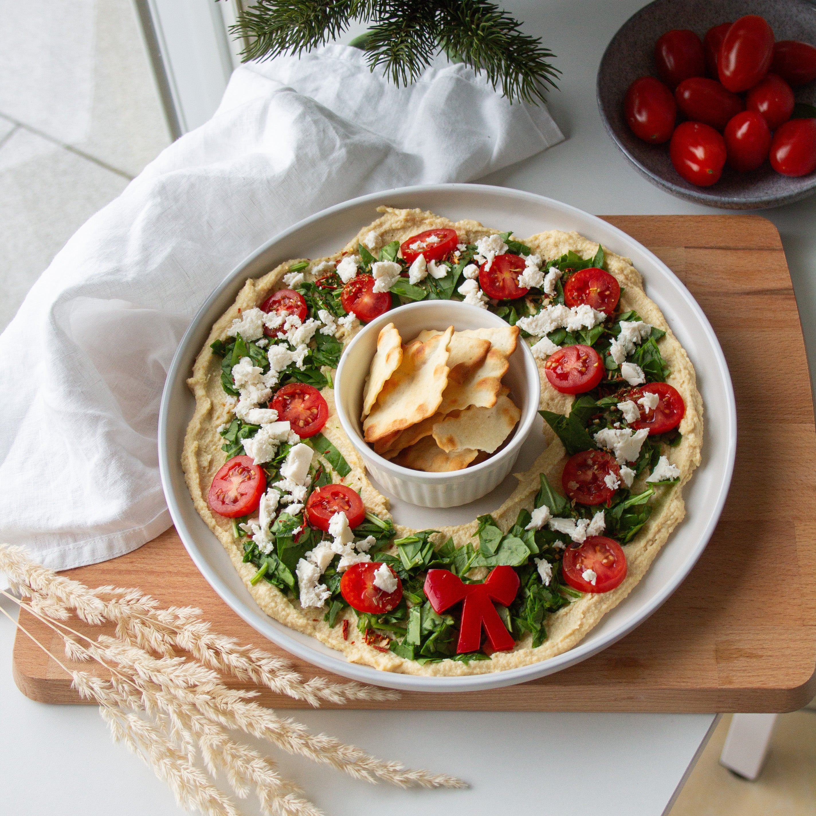 Hummus-Feta-Kranz