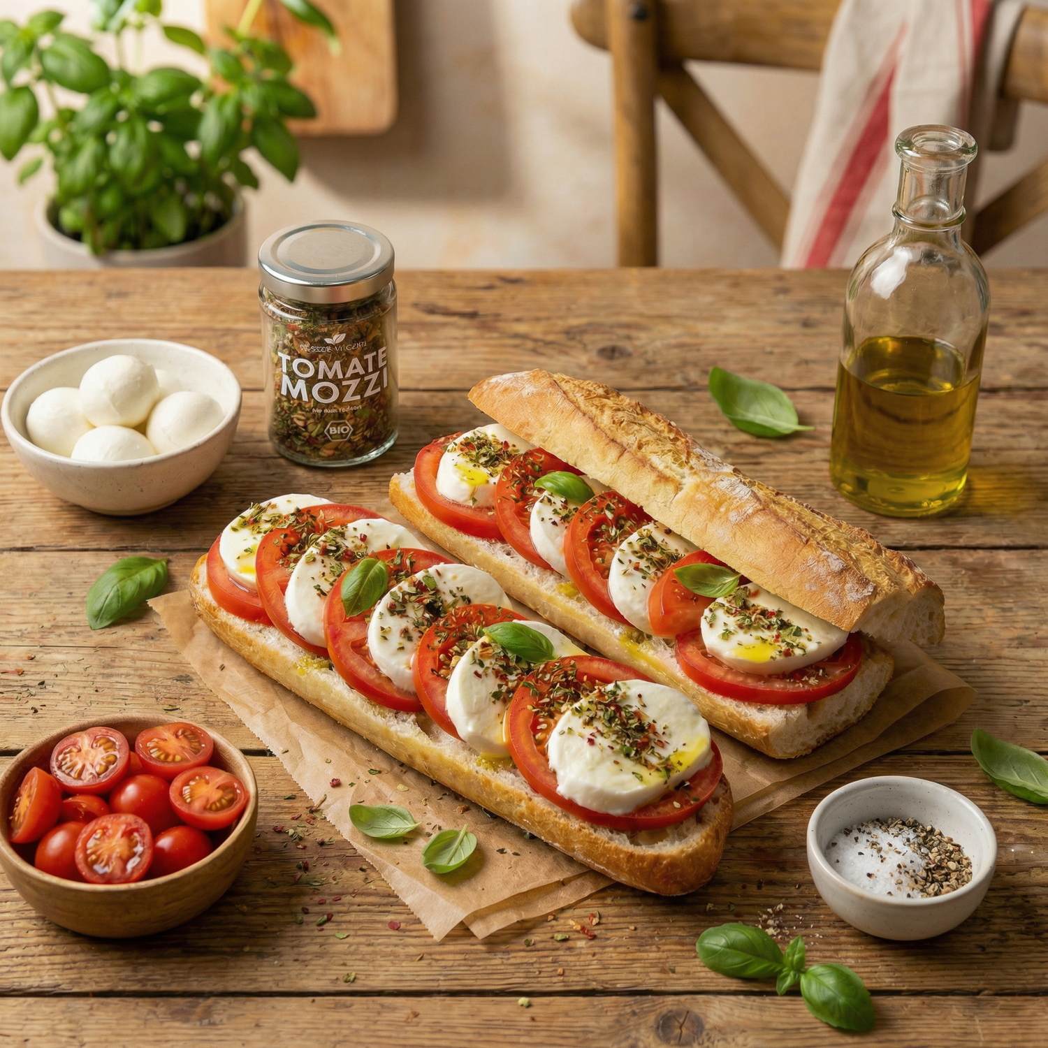 Tomate-Mozzarella Baguette