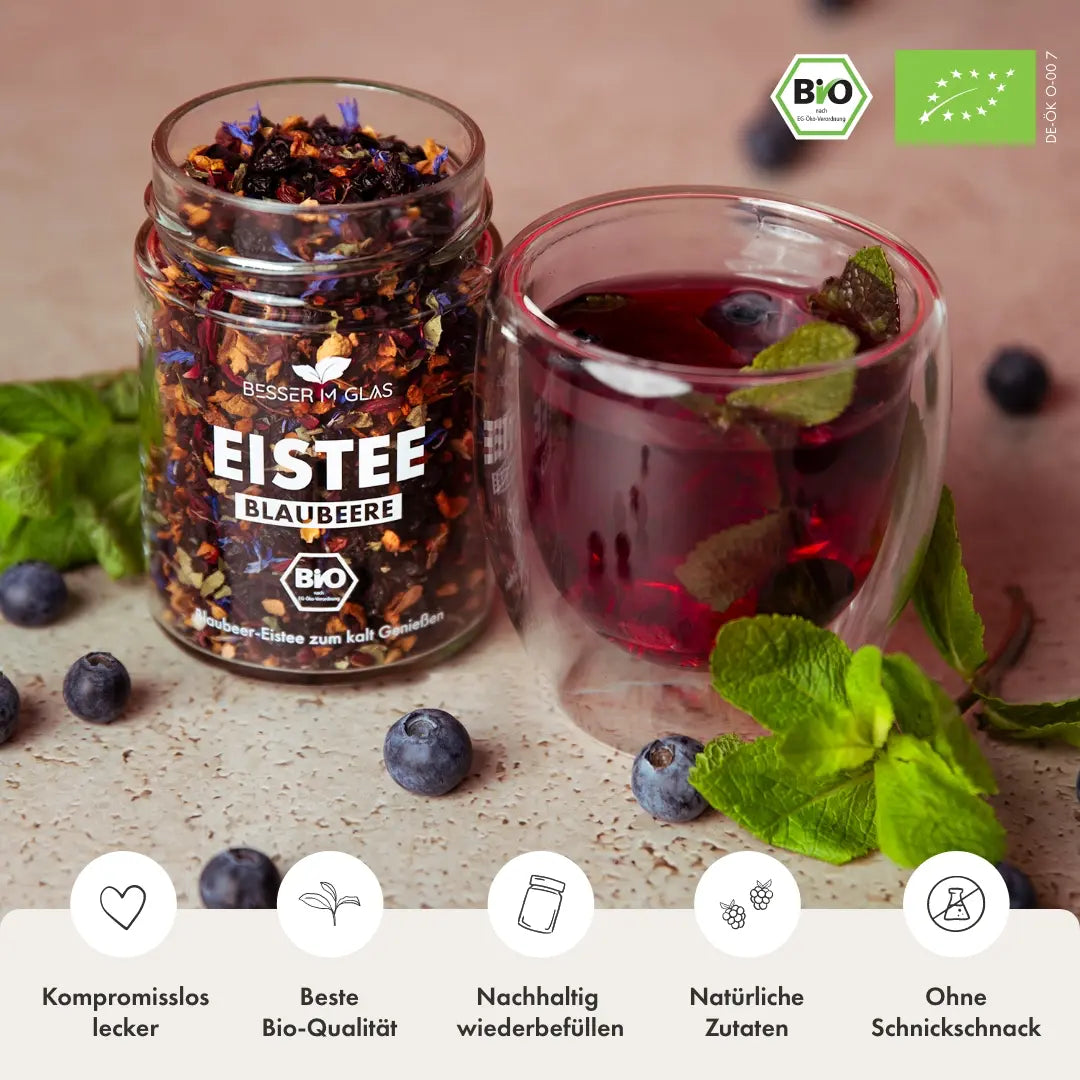 Fruit ijsthee set met fles