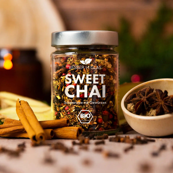 Bio-Chai Tee Sweet Chai| Besser im Glas | Loser Tee | 100% natürliche Zutaten | Geschenkidee