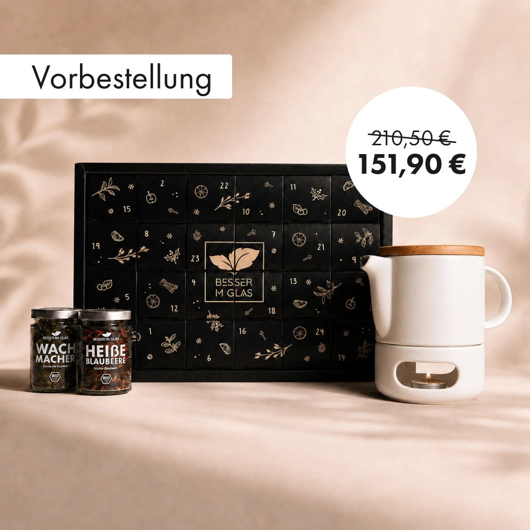 Tea Advent Calendar with Ceramic Teapot Set