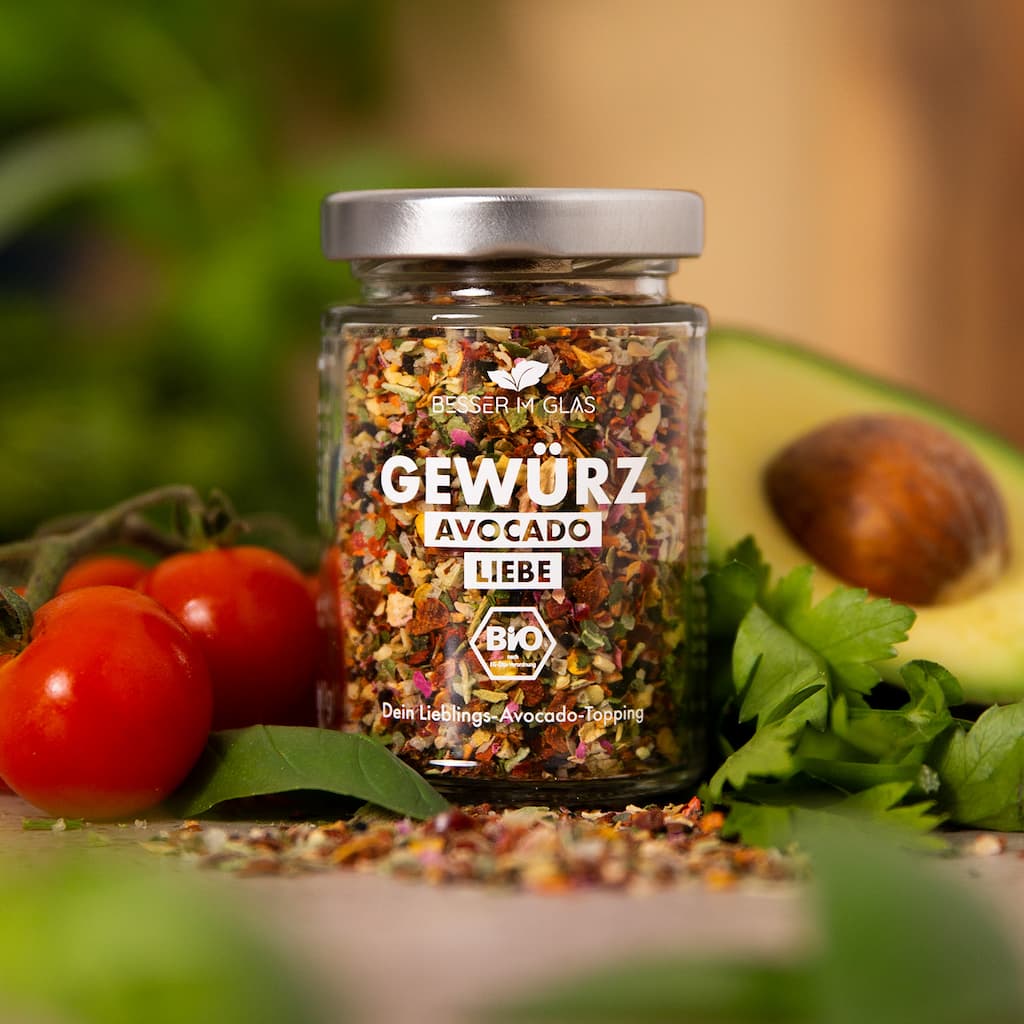 Bio Avocado-Gewürz Avocado Liebe | Besser im Glas | Gewürzmischung mit ... Bio Avocado-Gewürz Avocado Liebe | Besser im Glas | Gewürzmischung mit ...