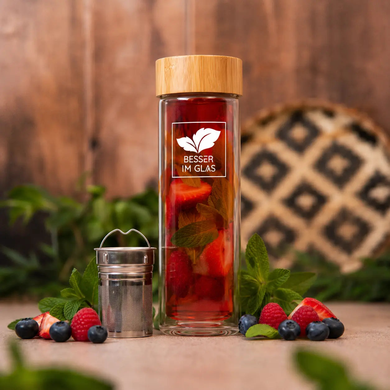 Glas Eisteeflasche (450ml)