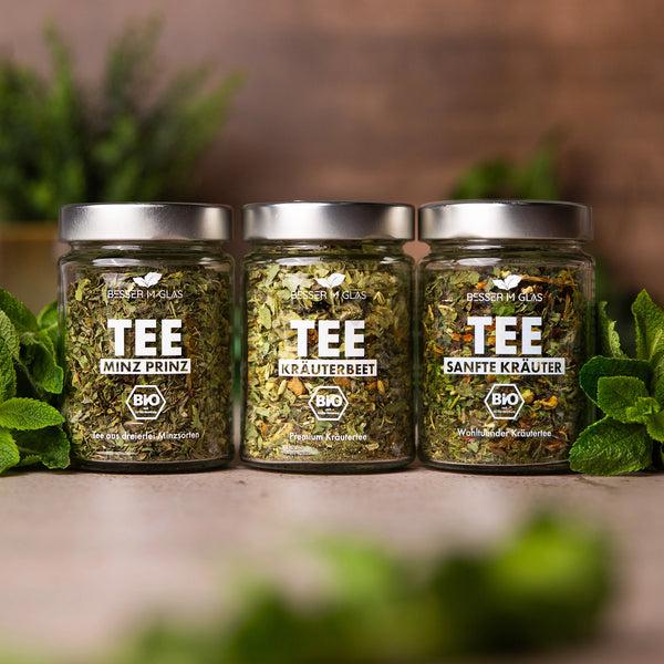 tee kräuter aufbewahren Kleiner Kräutergarten - Bio Tee Set