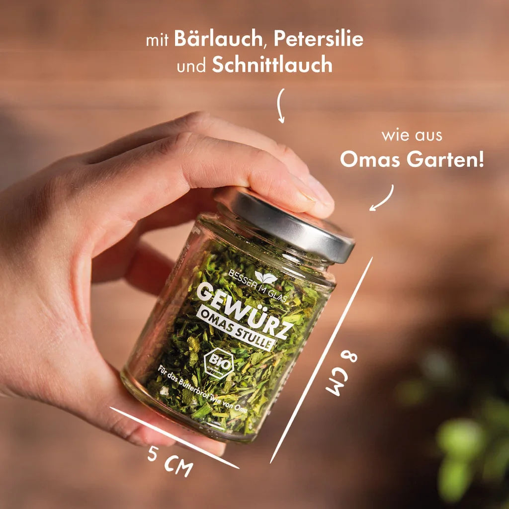 Bio Stullen-Gewürz Omas Stulle | Besser im Glas | Gewürzmischung mit ... Bio Stullen-Gewürz Omas Stulle | Besser im Glas | Gewürzmischung mit ...