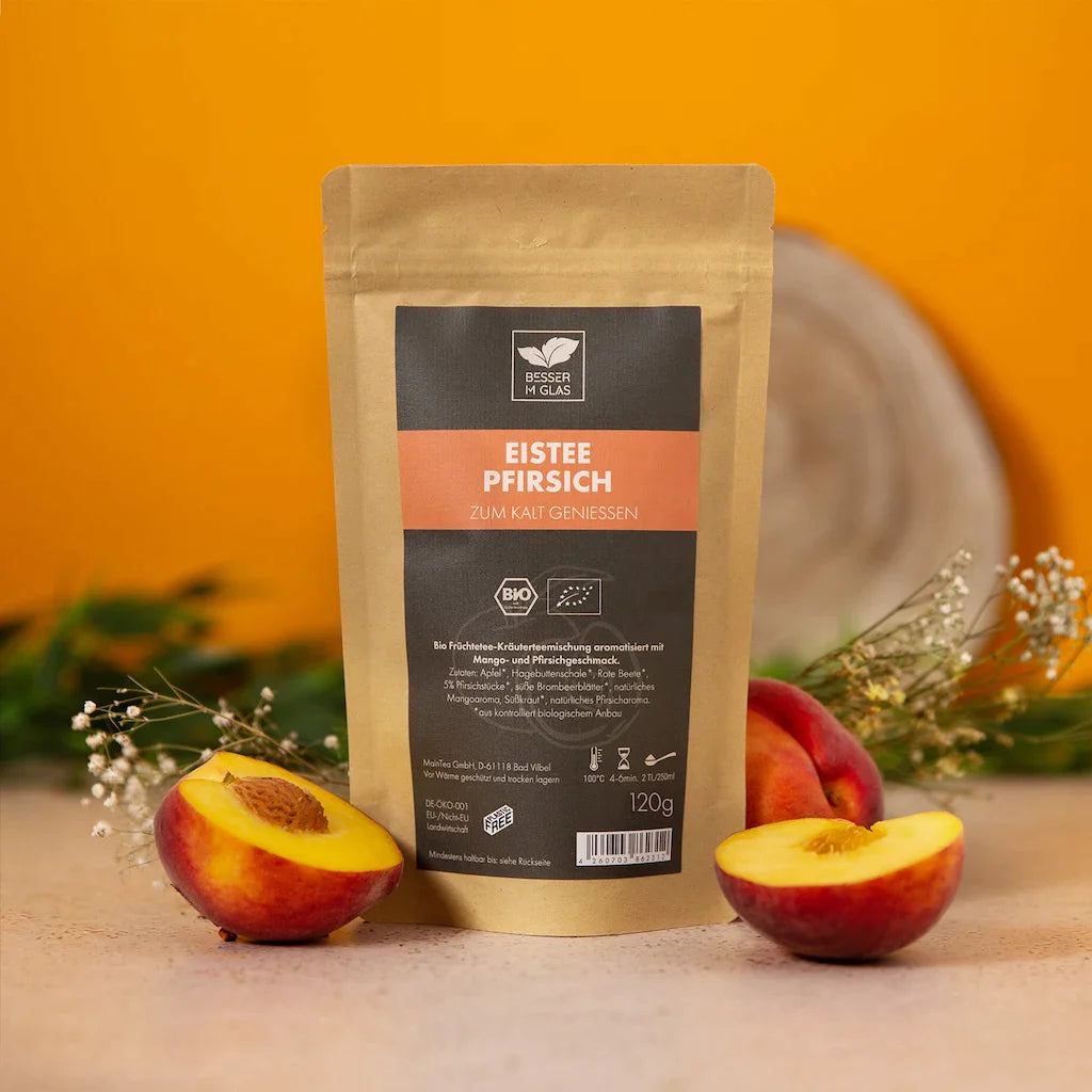 Bio-Pfirsich-Eistee Pfirsich | Besser im Glas | Loser Eistee mit ... Bio-Pfirsich-Eistee Pfirsich | Besser im Glas | Loser Eistee mit ...
