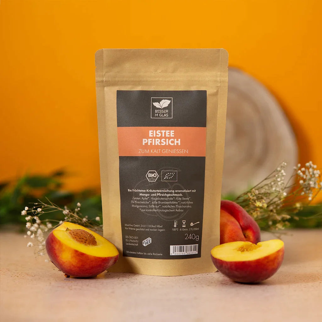 Bio-Pfirsich-Eistee Pfirsich | Besser im Glas | Loser Eistee mit ... Bio-Pfirsich-Eistee Pfirsich | Besser im Glas | Loser Eistee mit ...