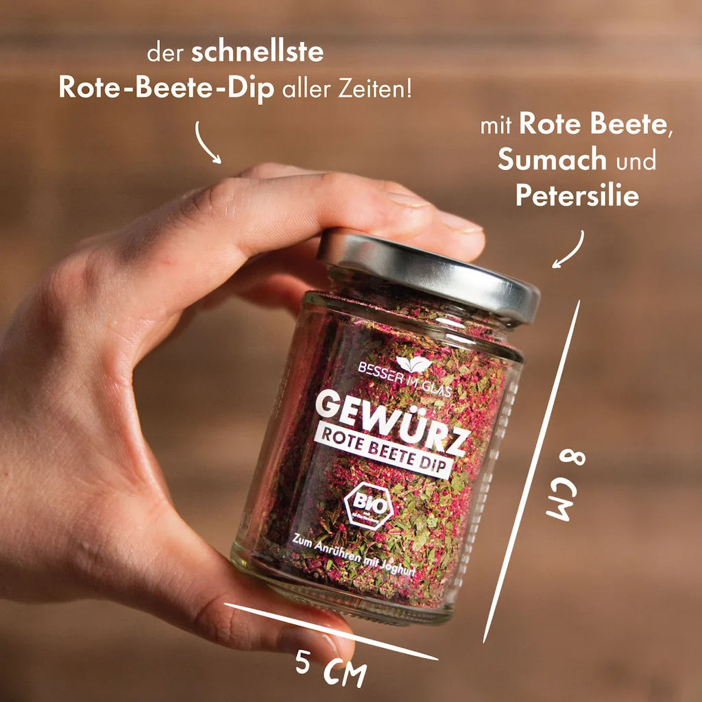 Bio Dip-Gewürz Rote Beete Dip | Besser im Glas | Gewürzmischung mit 100 ... Bio Dip-Gewürz Rote Beete Dip | Besser im Glas | Gewürzmischung mit 100 ...