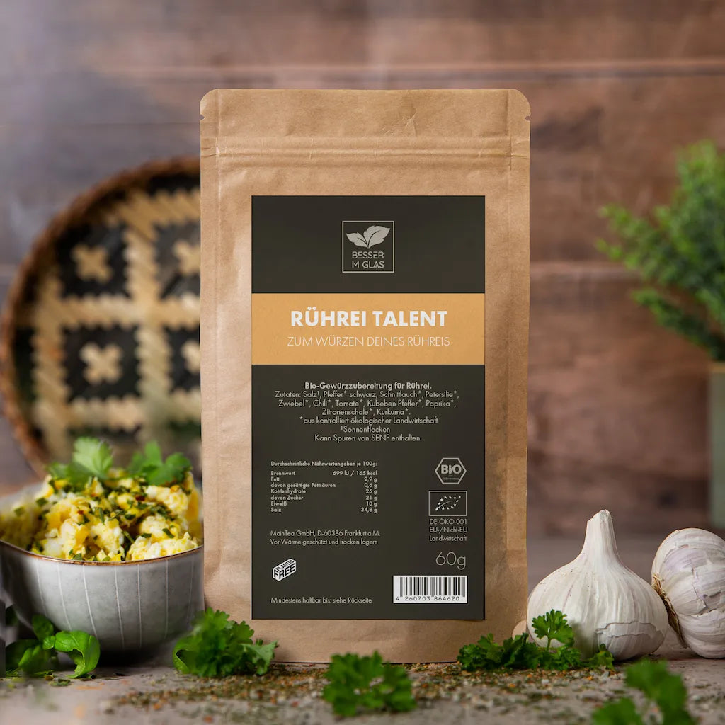Bio Rührei-Gewürz Rührei Talent | Besser im Glas | Gewürzmischung mit ... Bio Rührei-Gewürz Rührei Talent | Besser im Glas | Gewürzmischung mit ...