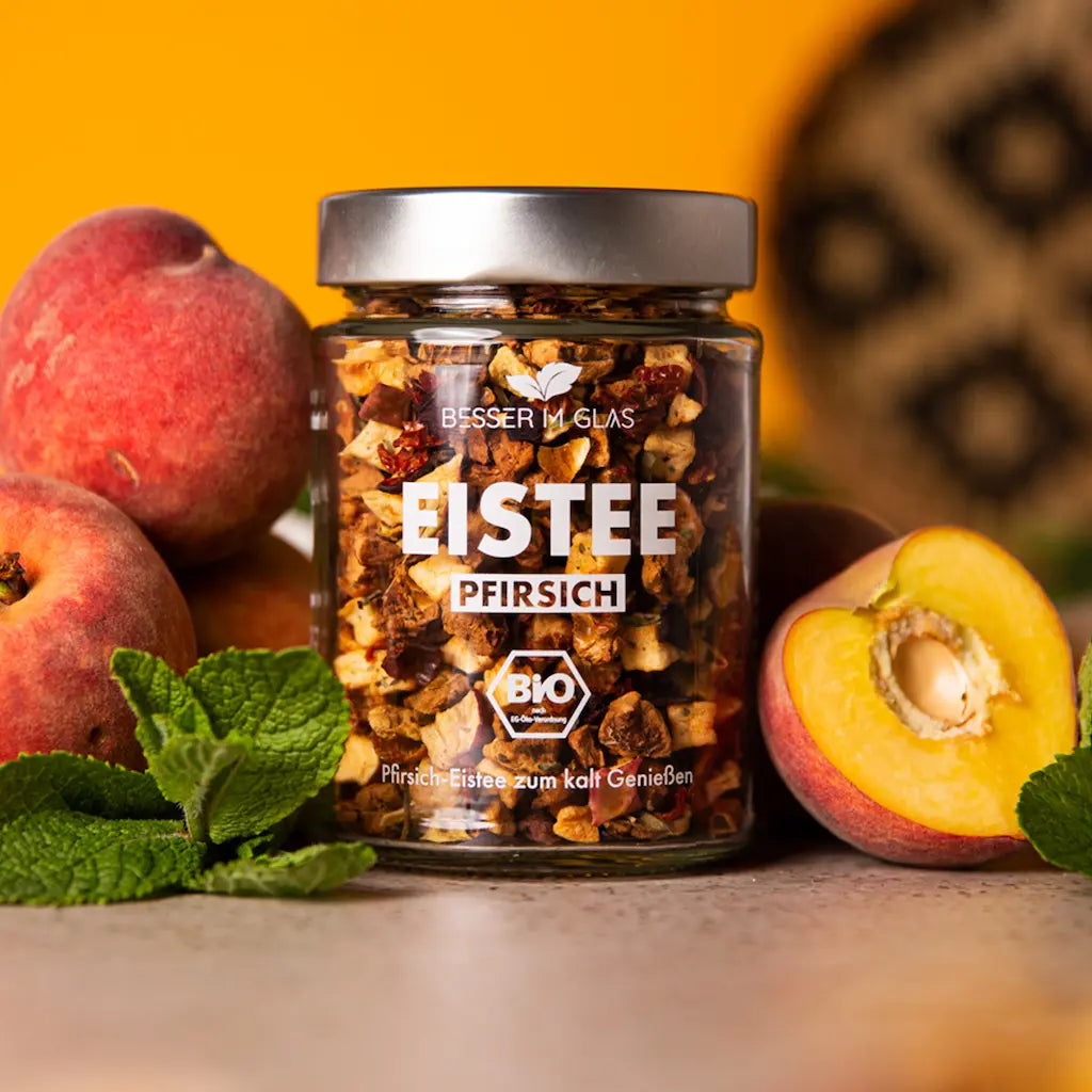 Bio-Pfirsich-Eistee Pfirsich | Besser im Glas | Loser Eistee mit ... Bio-Pfirsich-Eistee Pfirsich | Besser im Glas | Loser Eistee mit ...